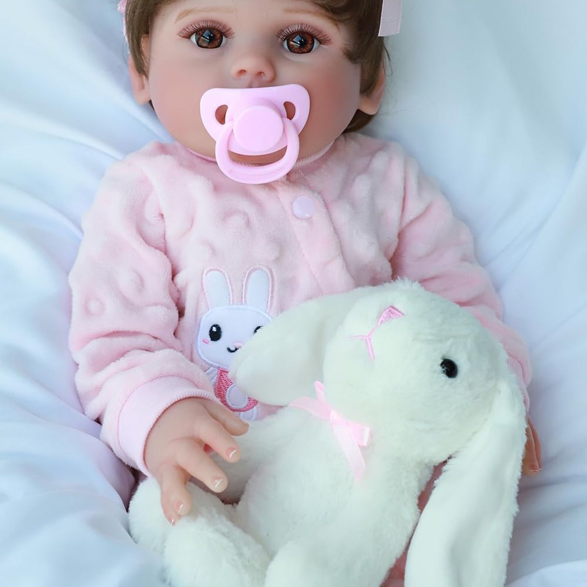 GENERICO - Muñeca Bebé Real Reborn 45 Cm + Accesorios Kaydora