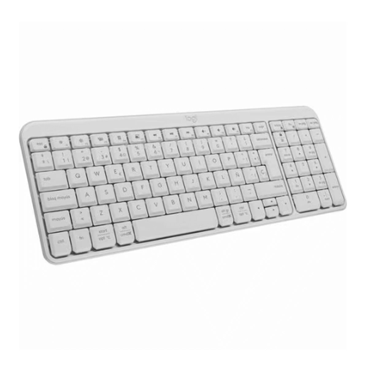 LOGITECH - Logitech K250 Wireless Keyboard  Spanish Layout  Bluetooth  Off-White