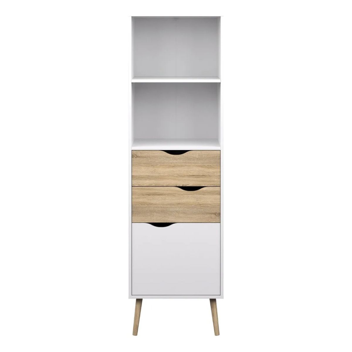 GENERICO - Estante Librero Top Living Gotemburgo Nórdico con Cajones Color Blanco