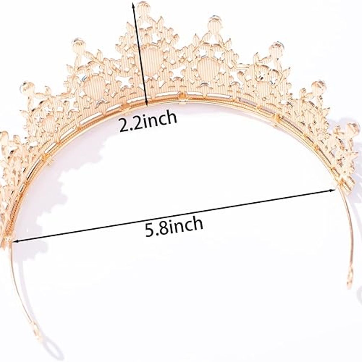 GENERICO - Corona Tiara De Cristal Con Peine Quinceañeras Novia