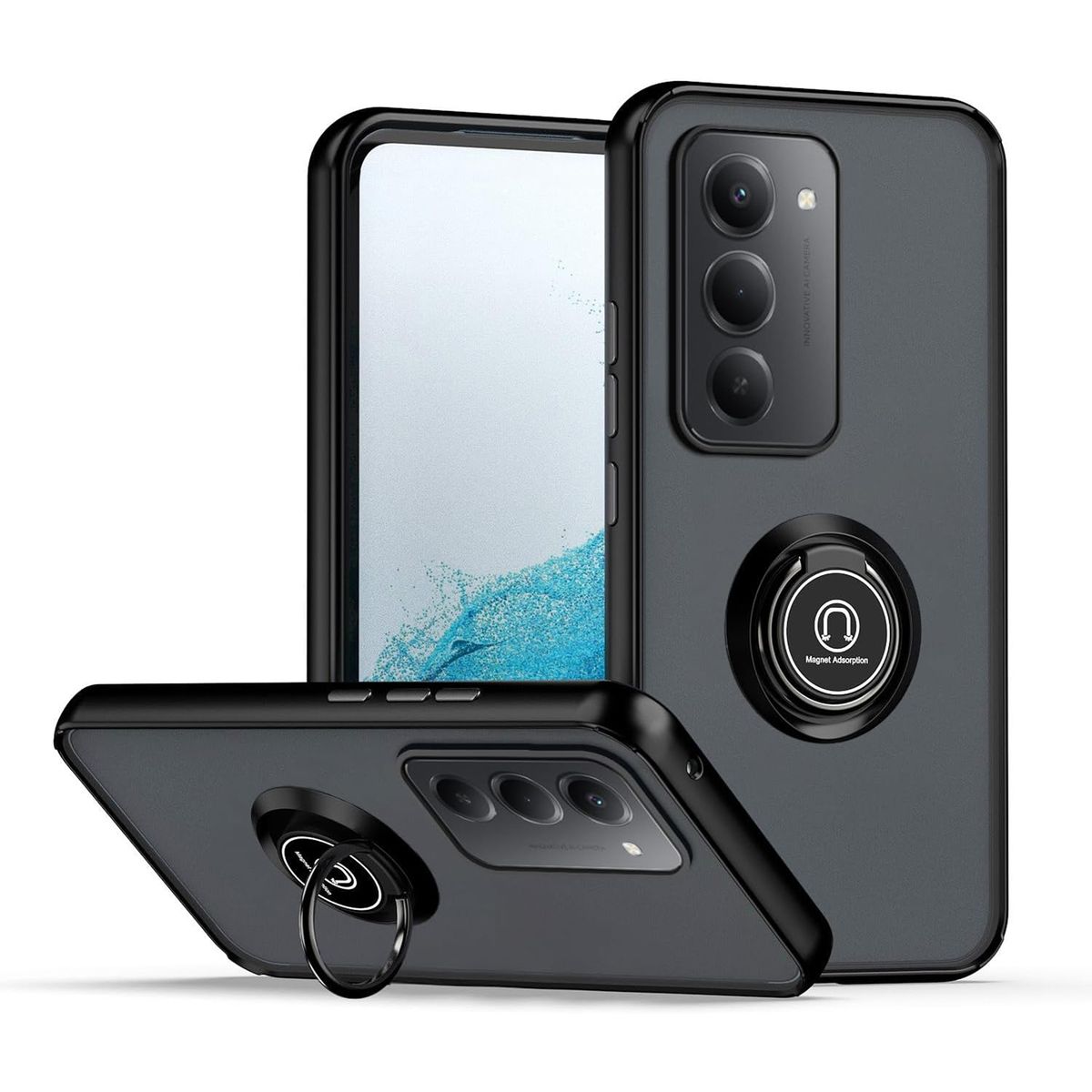 GENERICO - Funda Estuche Anti Golpes Mate Compatible Xiaomi Redmi 15 4G Negro
