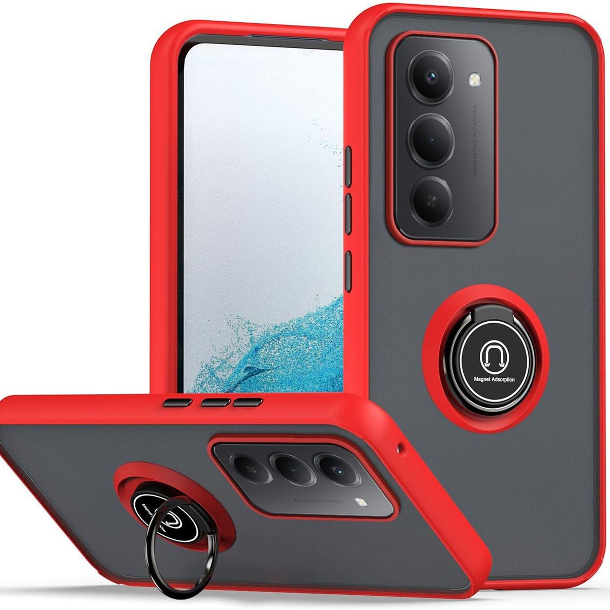GENERICO - Funda Estuche Anti Golpes Mate Compatible Xiaomi Redmi 15 4G Rojo