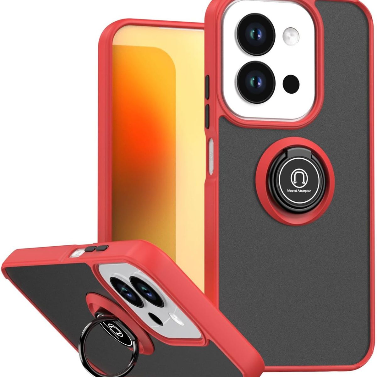 GENERICO - Funda Estuche Anti Golpes Mate Compatible Xiaomi Redmi 15C Rojo