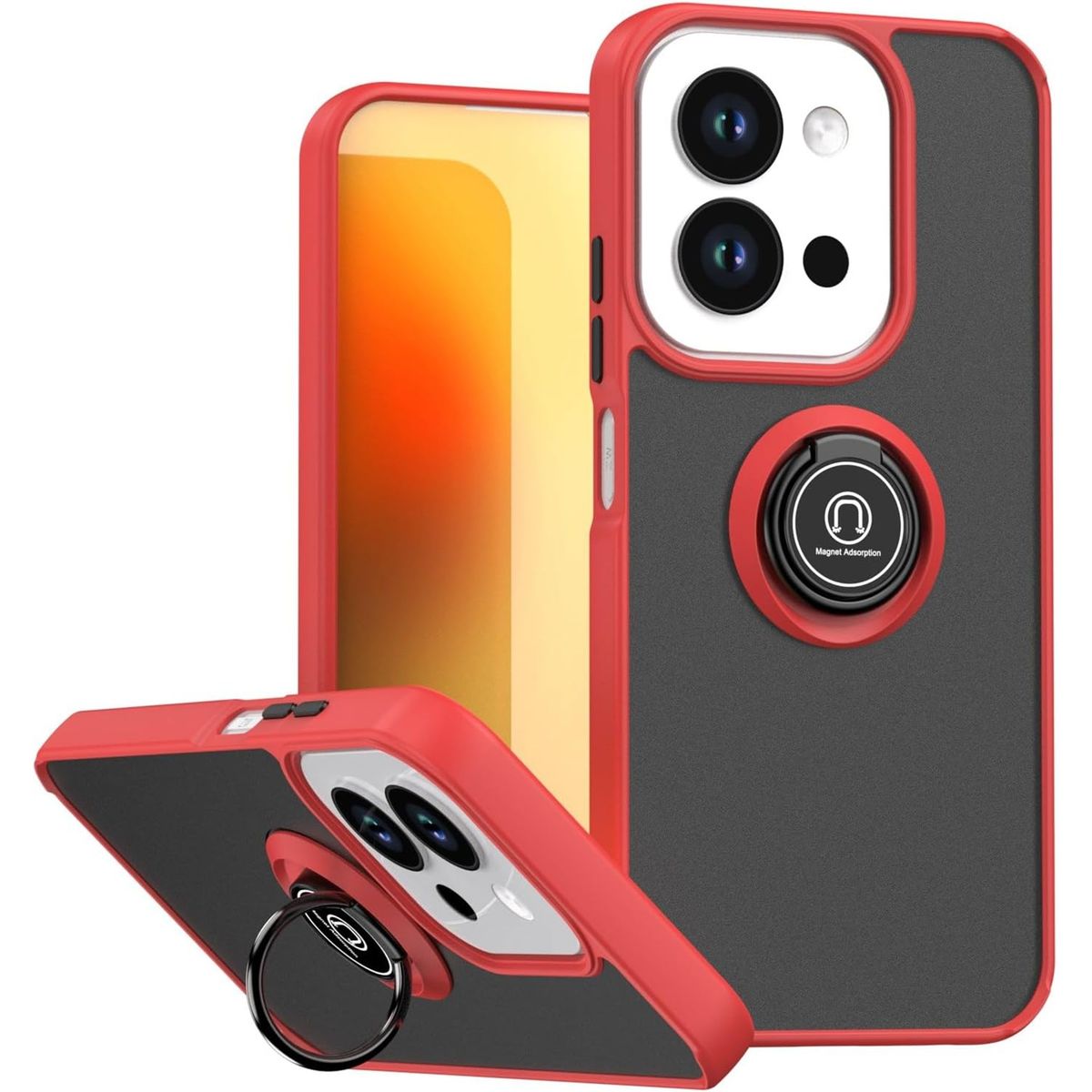 GENERICO - Funda Estuche Anti Golpes Mate Compatible Xiaomi Redmi 15C Rojo