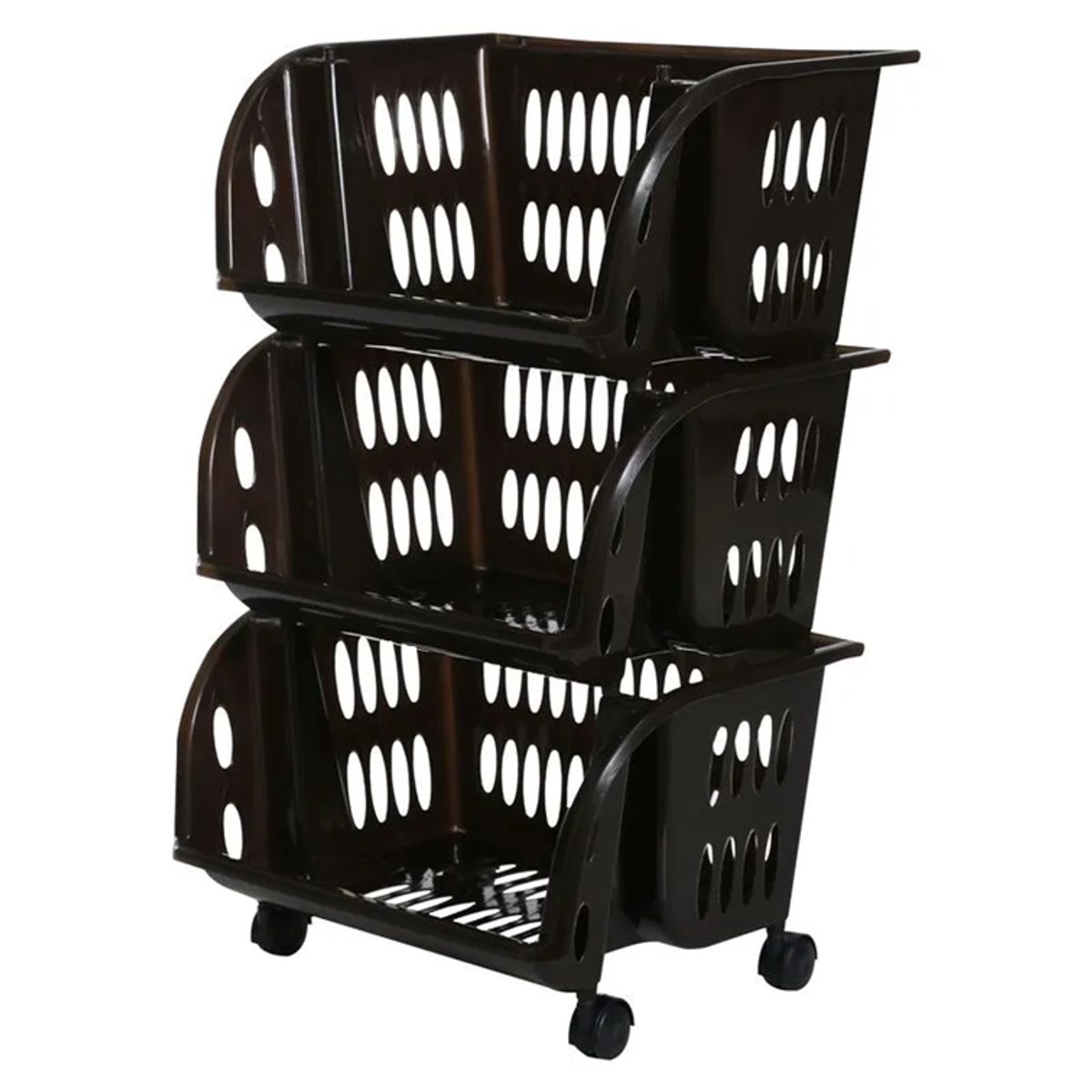 NOVEDADES PLASTICAS - Multiestante Elipse Plástico NP de 3 Niveles Color Marrón 11863