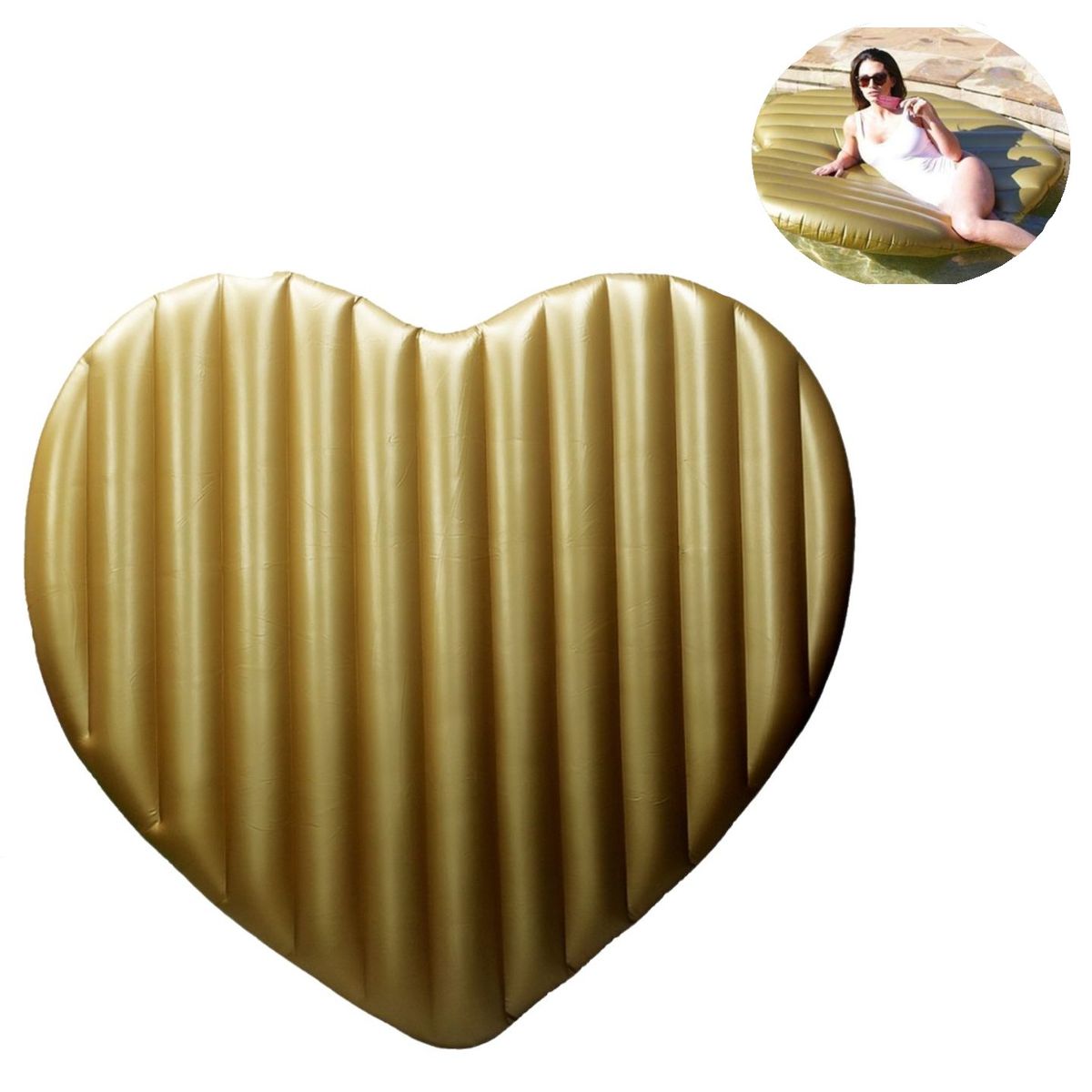 OTRAS MARCAS - Flotador Para Piscina Flotador de Corazon Grande Y Resistente
