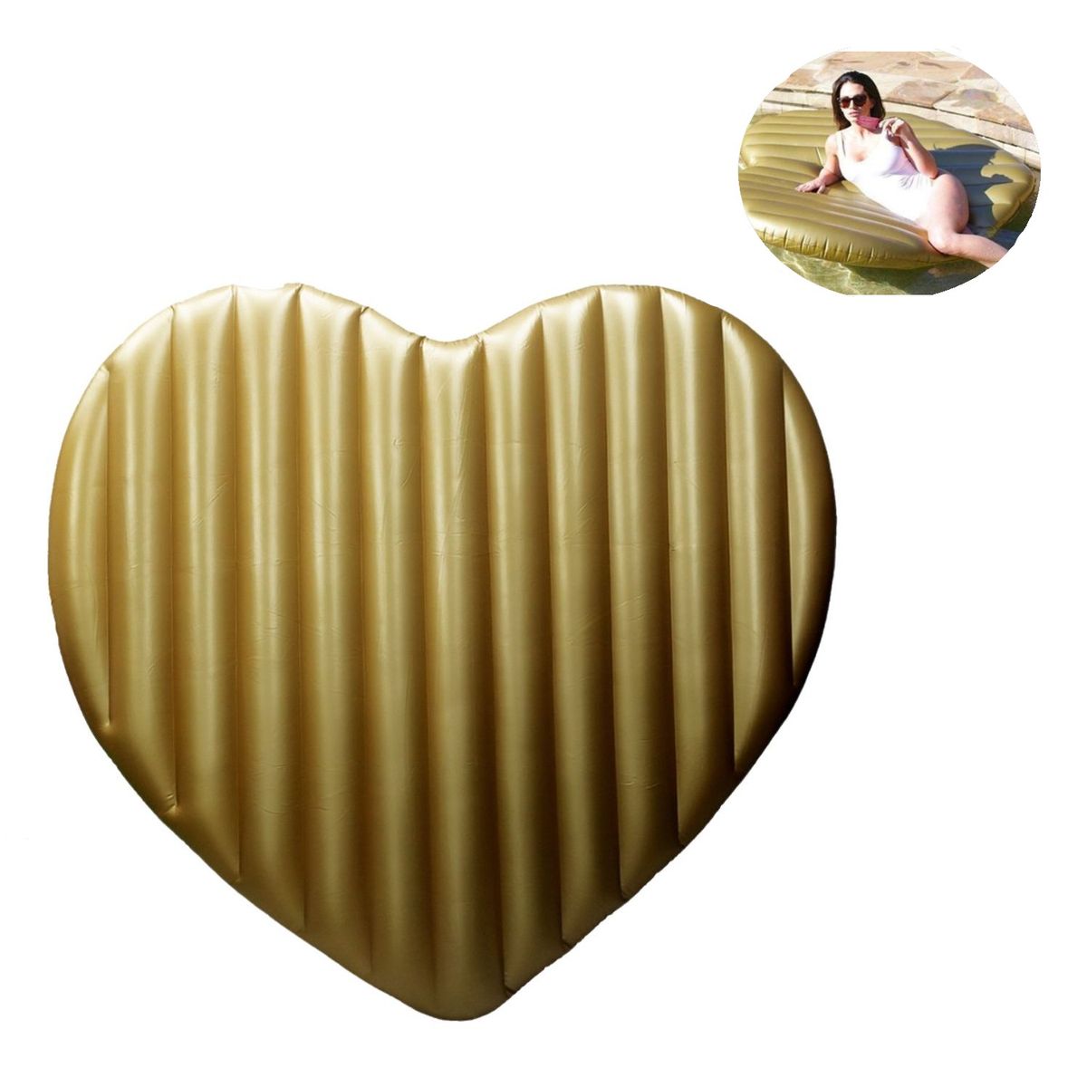 OTRAS MARCAS - Flotador Para Piscina Flotador de Corazon Grande Y Resistente