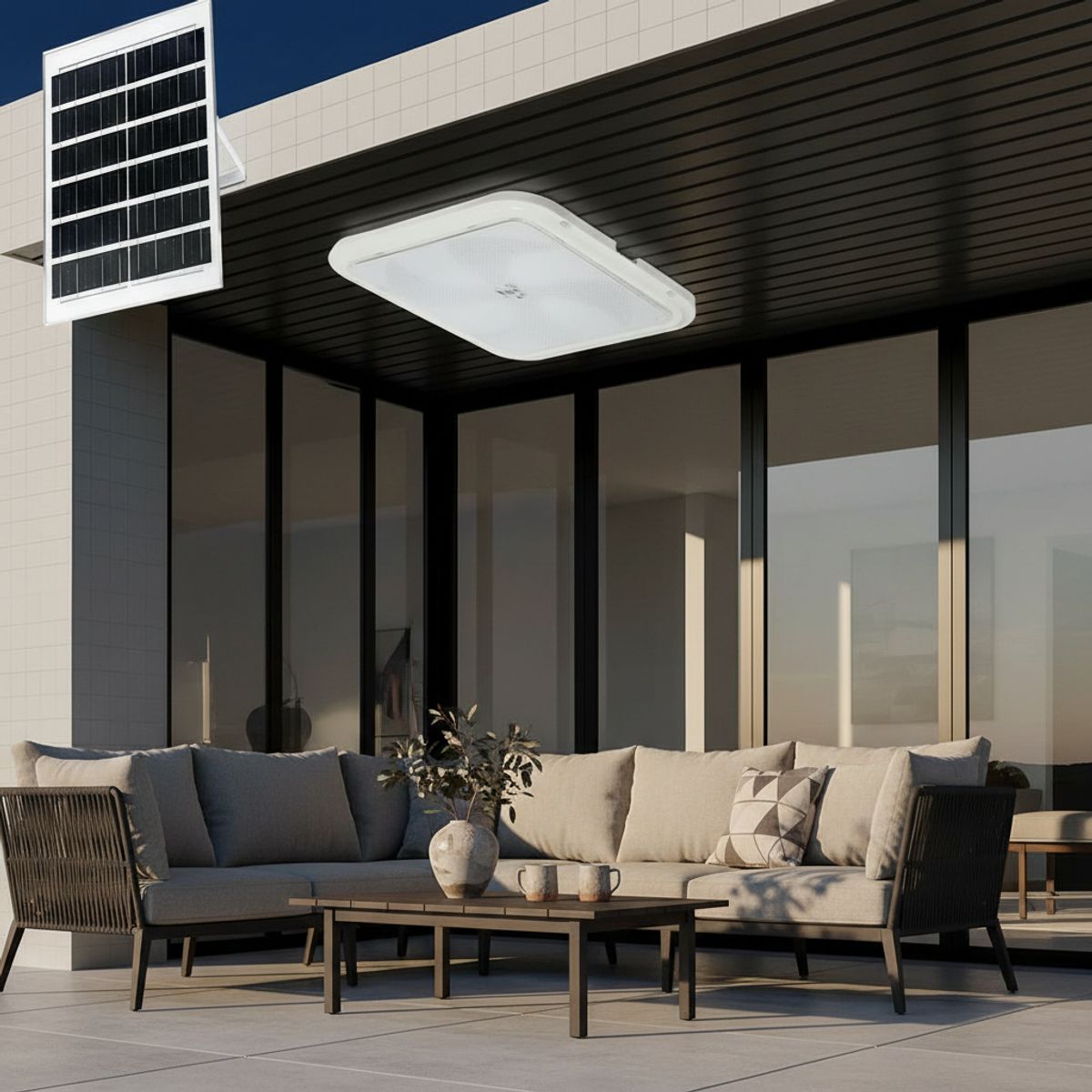 GENERICO - Lámpara Solar Para Patio Finca Y Corredores 200W