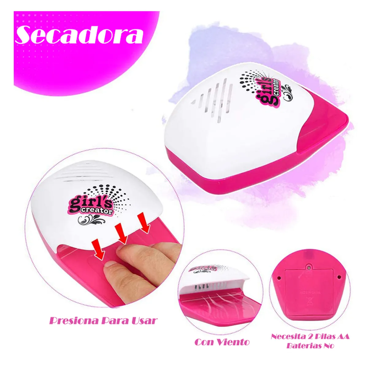 JON DI GROUP SAS - Kit Manicure Y Pedicure Para Niñas Set De Juguete Secador