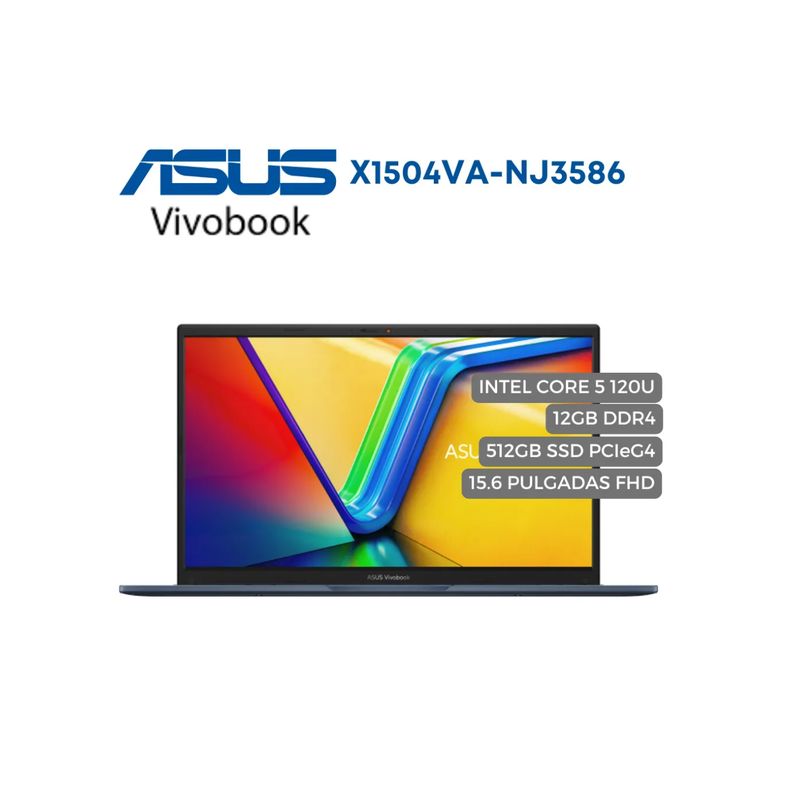 ASUS - Portatil Asus X1504V Intel Core 5 120U, 512GB SSD PCIeG4, 12GB DDR4, 15.6" FHD