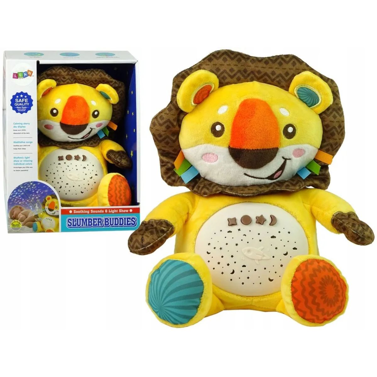 OTRAS MARCAS - Musical De Cuna Y Proyector Estrellas Peluche León Para Bebé Amarillo León