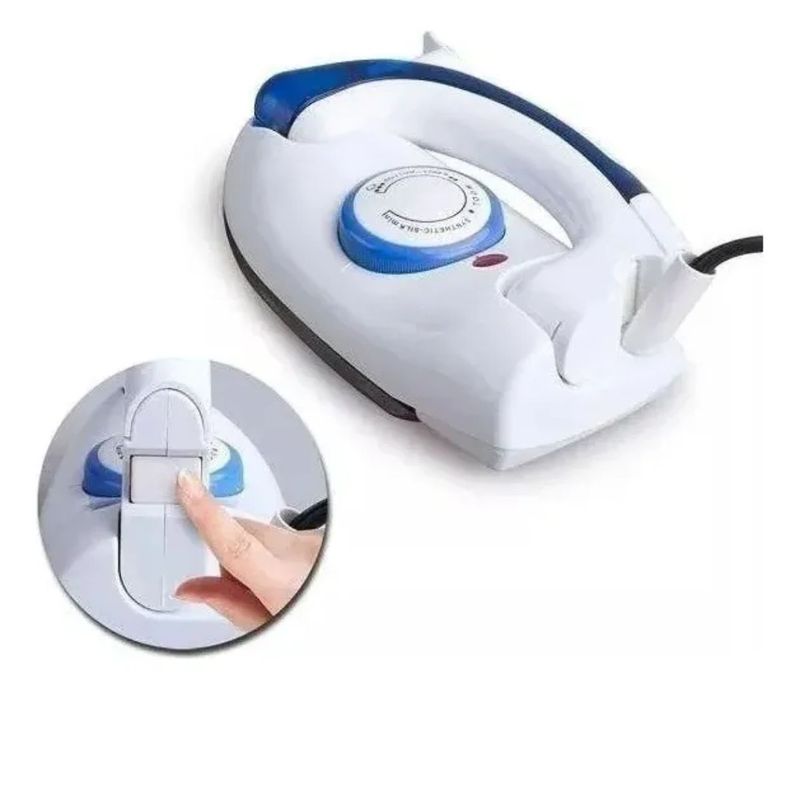 GENERICO - Mini Plancha Eléctrica Vapor Ropa Viajera 700w Mango Plegable Blanco 110v