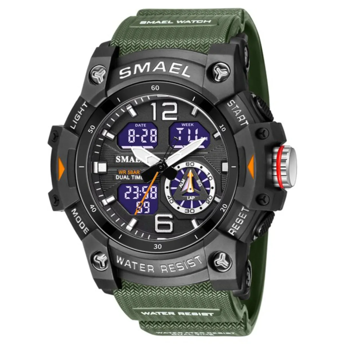 SMAEL - Reloj Deportivo Hombre Dijital Y Analogo Water Resistent