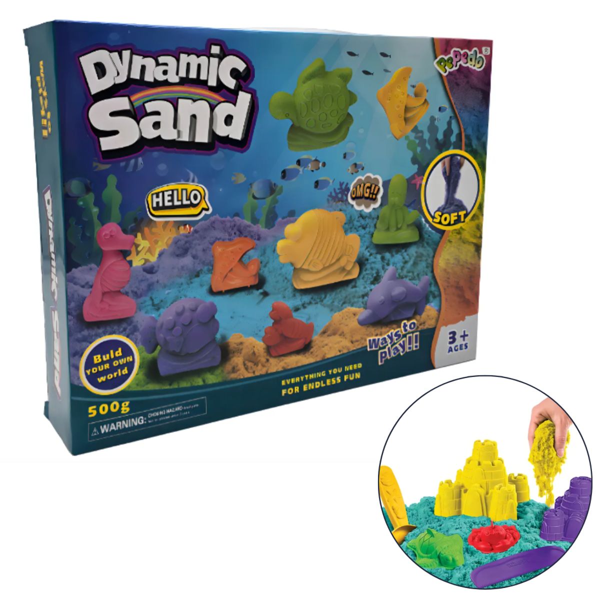 GENERICO - Kit de arena moldeable para niños