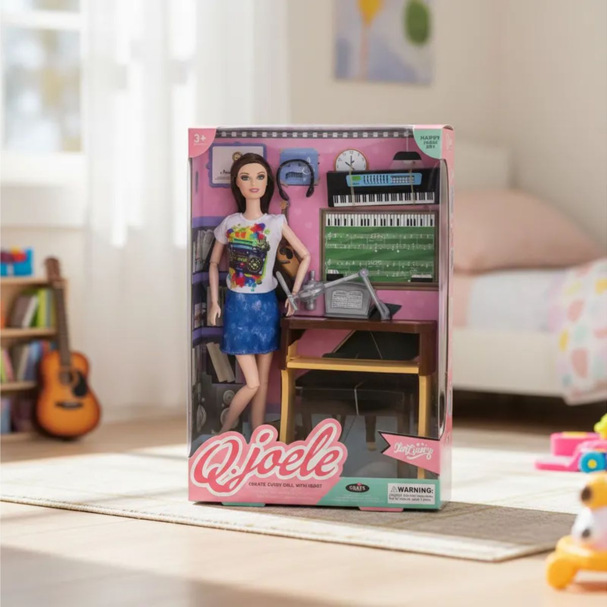 GENERICO - Muñeca Fashion Articulada Pianista Con Accesorios 29 Cm