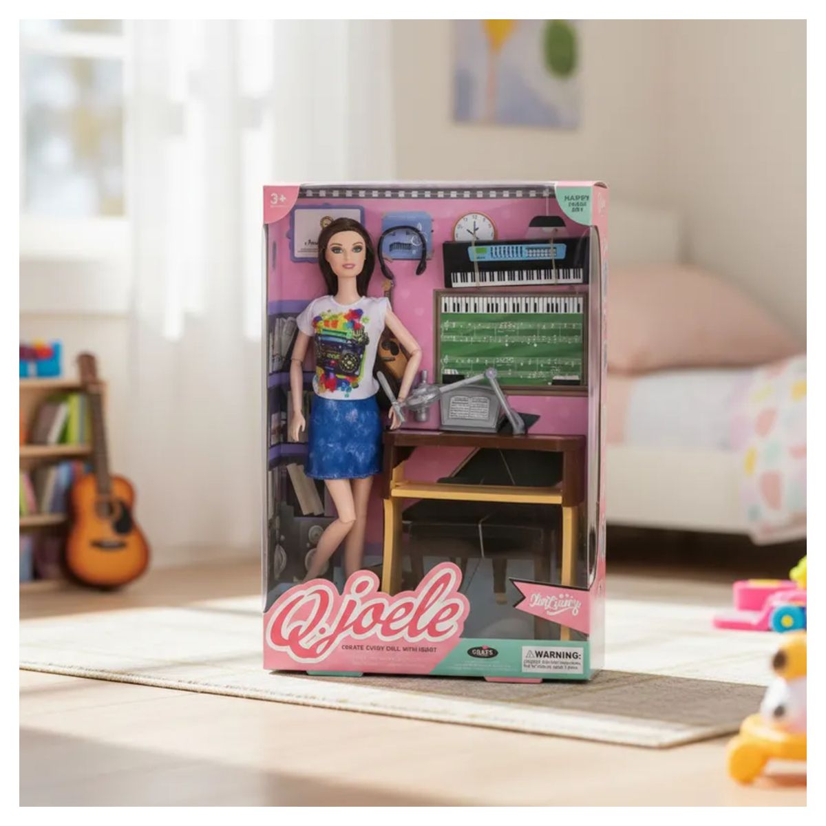 GENERICO - Muñeca Fashion Articulada Pianista Con Accesorios 29 Cm