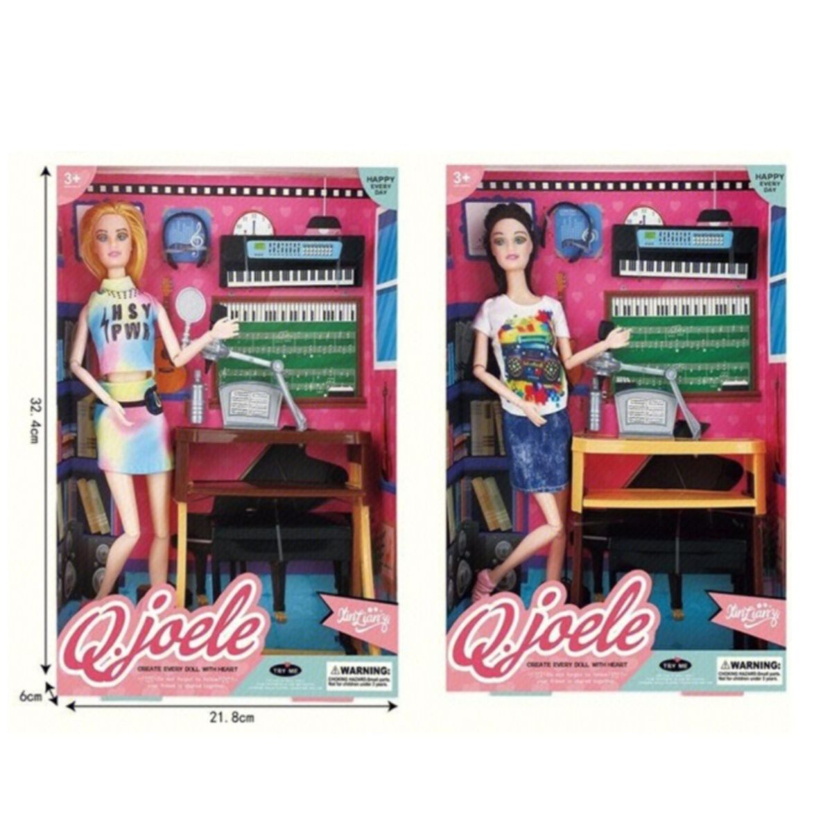 GENERICO - Muñeca Fashion Articulada Pianista Con Accesorios 29 Cm