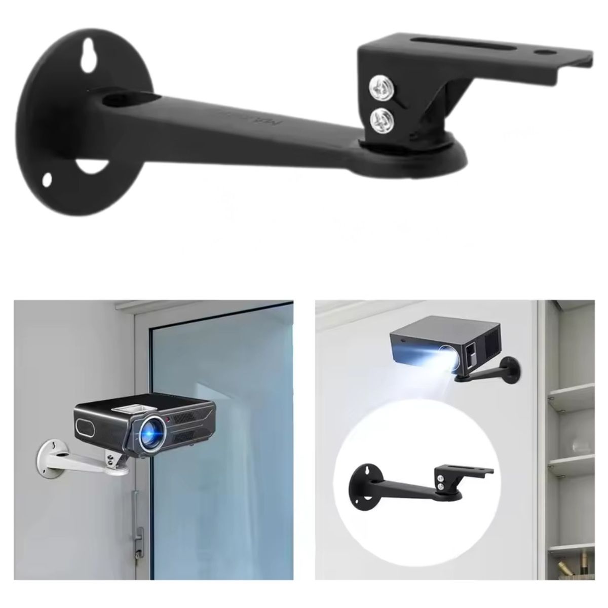 GENERICO - Soporte Proyector Video Beam Para Pared Ajustable