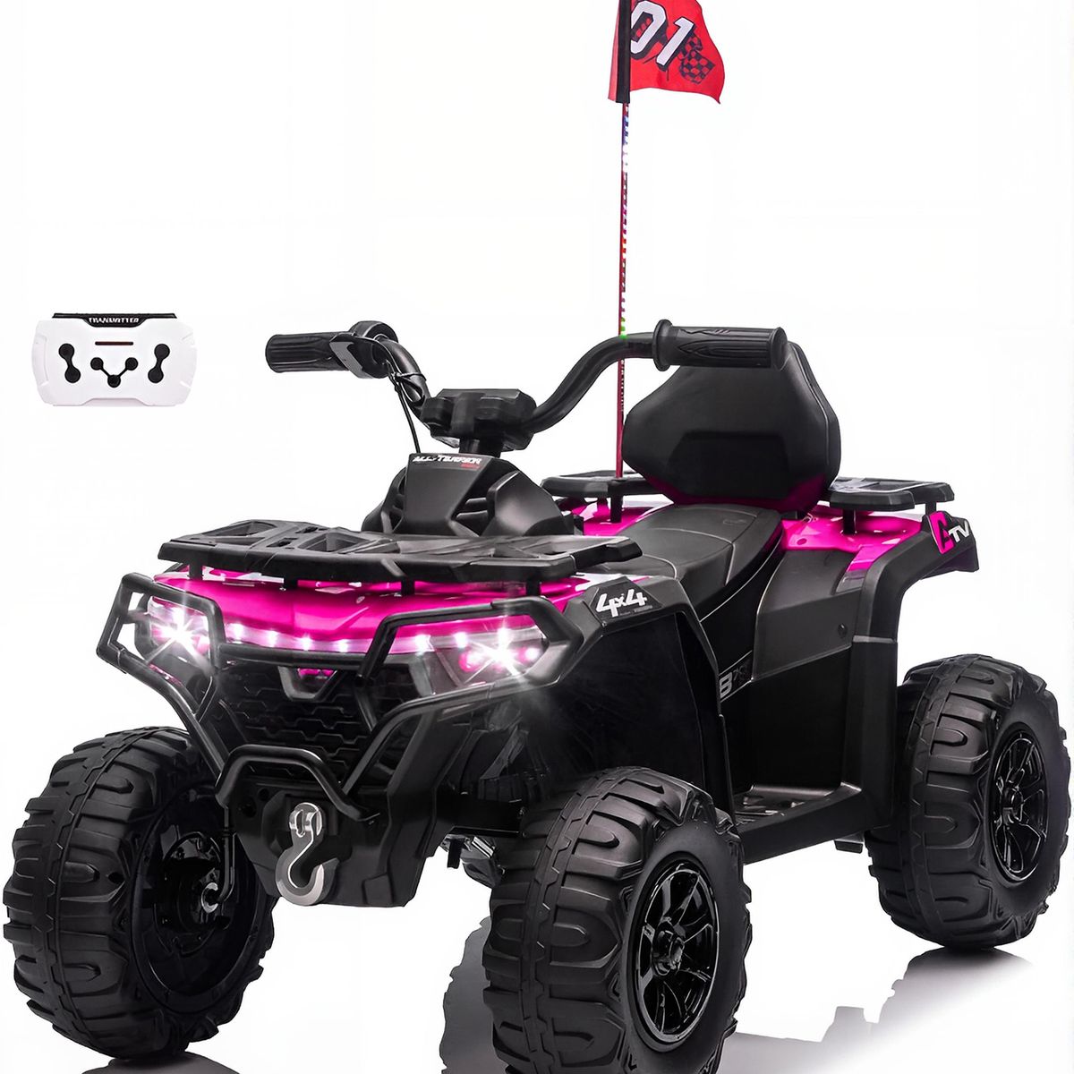 BEBESUNITA - Moto Carro Electrico 24Voltio Llanta Caucho Control - Fucsia