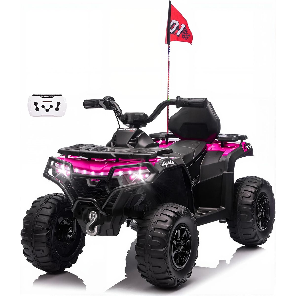 BEBESUNITA - Moto Carro Electrico 24Voltio Llanta Caucho Control - Fucsia