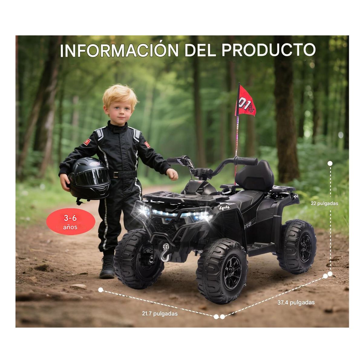 BEBESUNITA - Moto Carro Electrico 24Voltio Llanta Caucho Control - Rojo