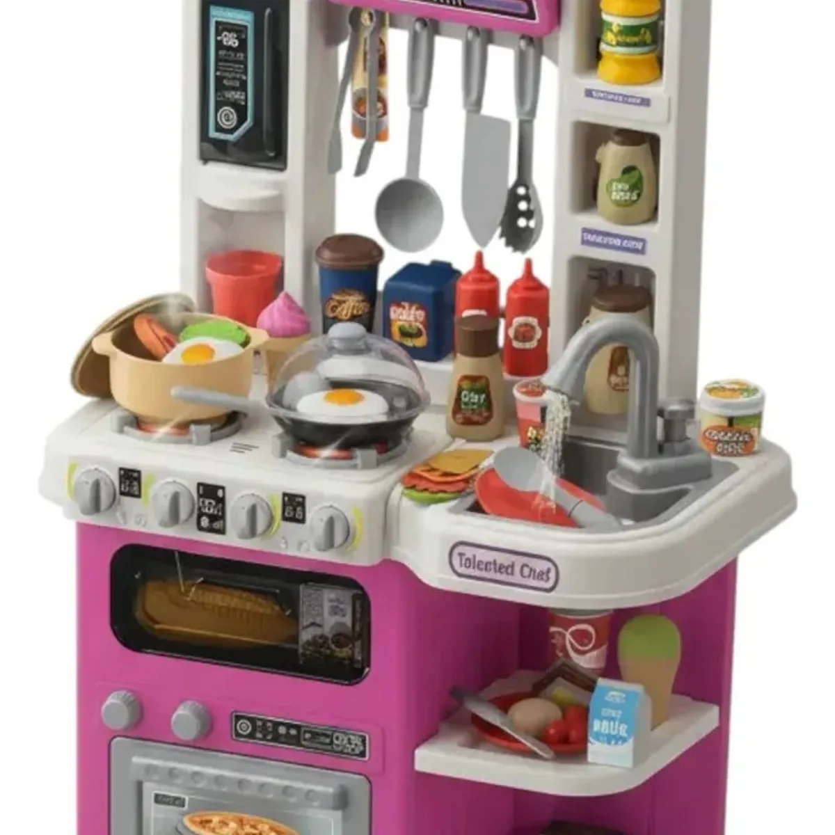 KIDSHOP - Cocina Infantil Agua,vapor Luces Y Sonidos 92 Pcs 008-58