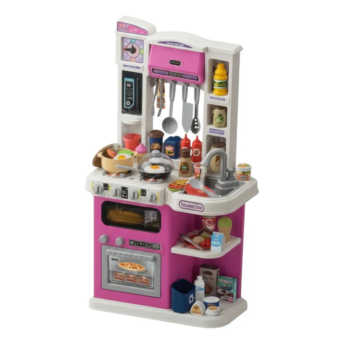 KIDSHOP - Cocina Infantil Agua,vapor Luces Y Sonidos 92 Pcs 008-58