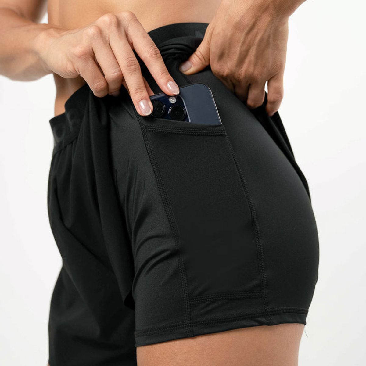 NO RULES - Short Running Performance Con lycra Negro