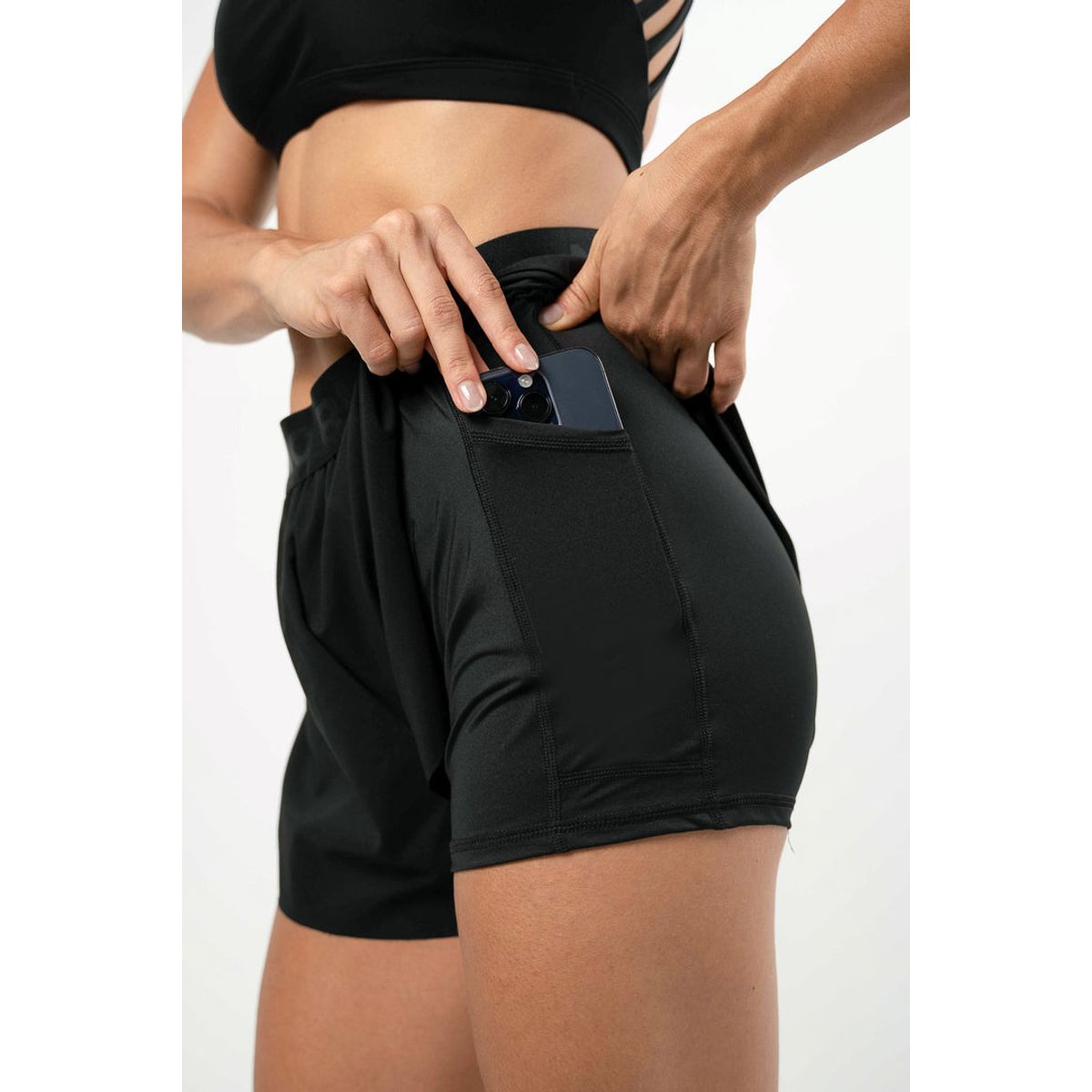NO RULES - Short Running Performance Con lycra Negro