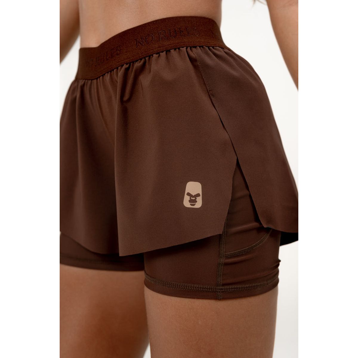 NO RULES - SHORT DEPORTIVO CORE MOTION CHOCOLATE