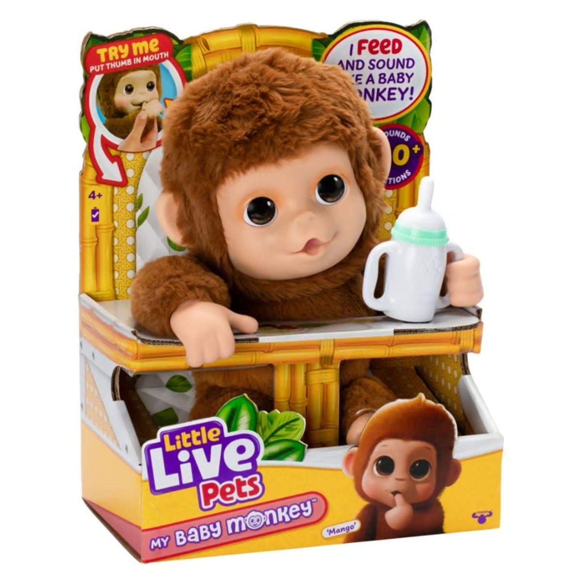 LITTLE LIVE PETS - Live Pets Peluche My Baby Monkey Con Sonido Y Movimiento