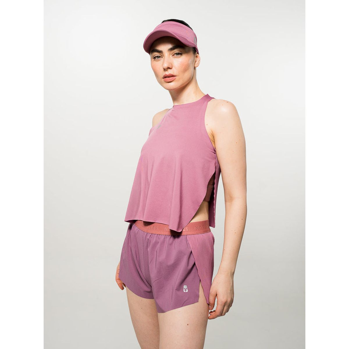 NO RULES - Esqueleto Pleat Tank Top Berry