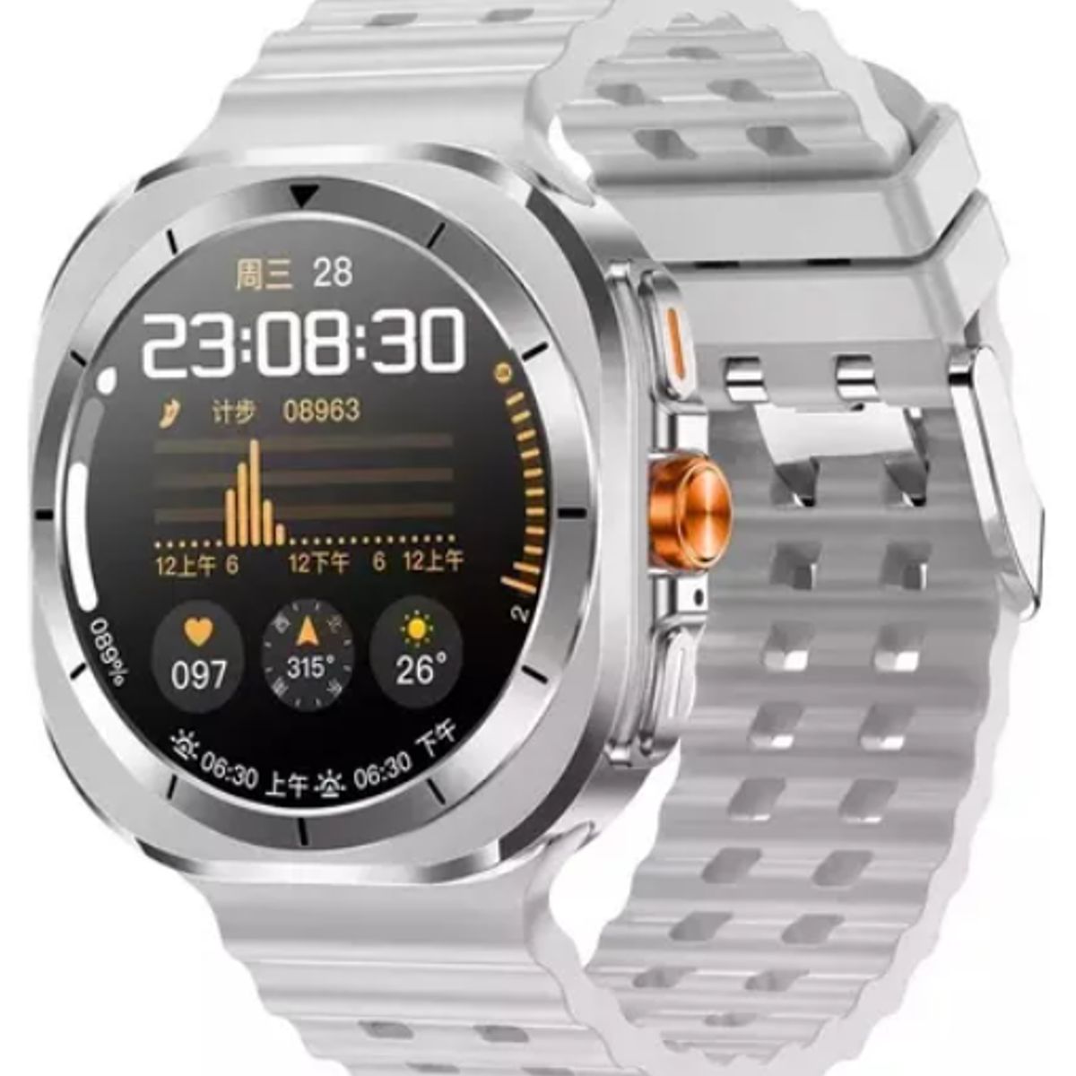 GENERICO - Reloj Inteligente Con Llamadas IA Notificaciones De Redes Sociales Ritmo Cardiaco Un Juego Incorporado