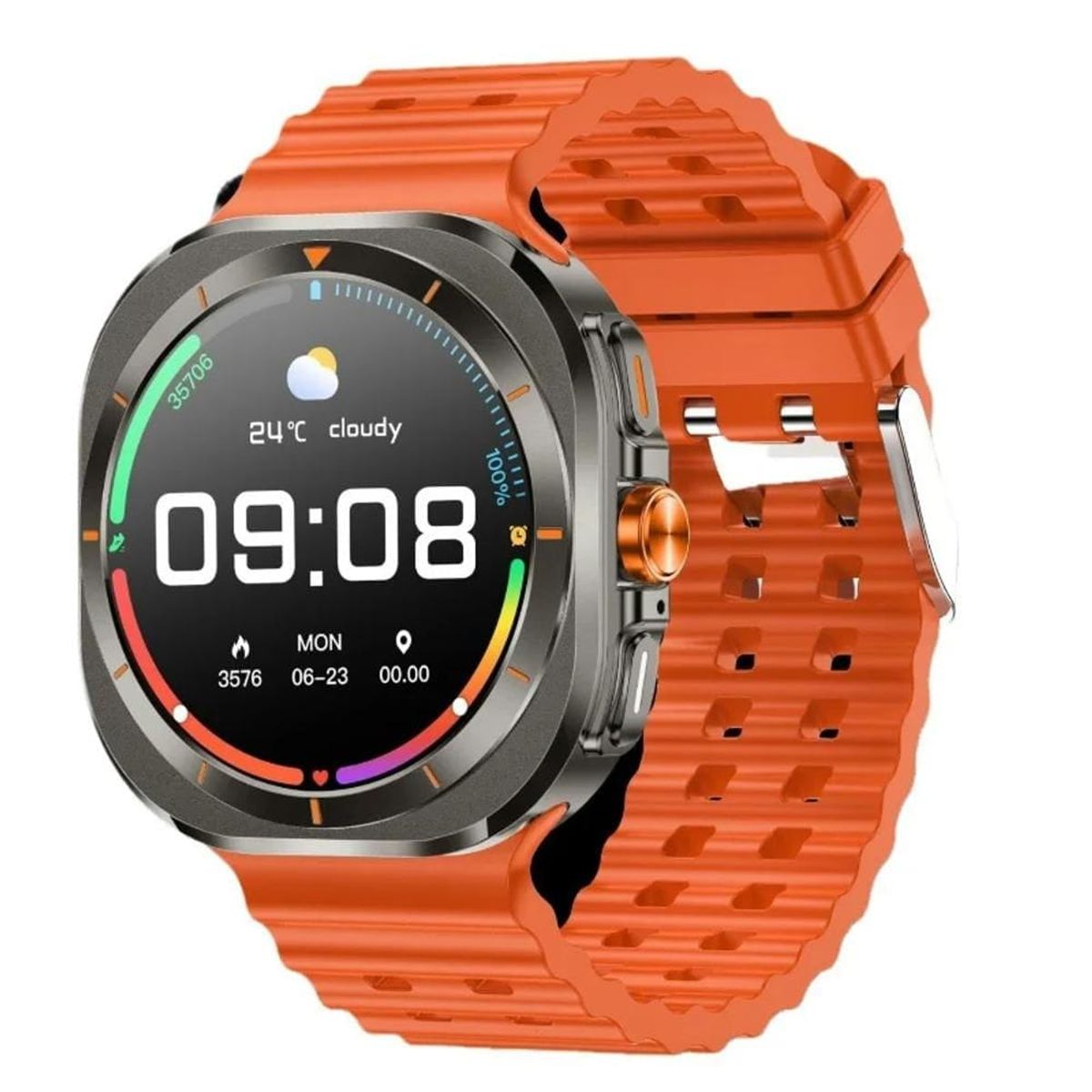 GENERICO - Reloj Inteligente Con Llamadas IA Notificaciones De Redes Sociales Ritmo Cardiaco Un Juego Incorporado