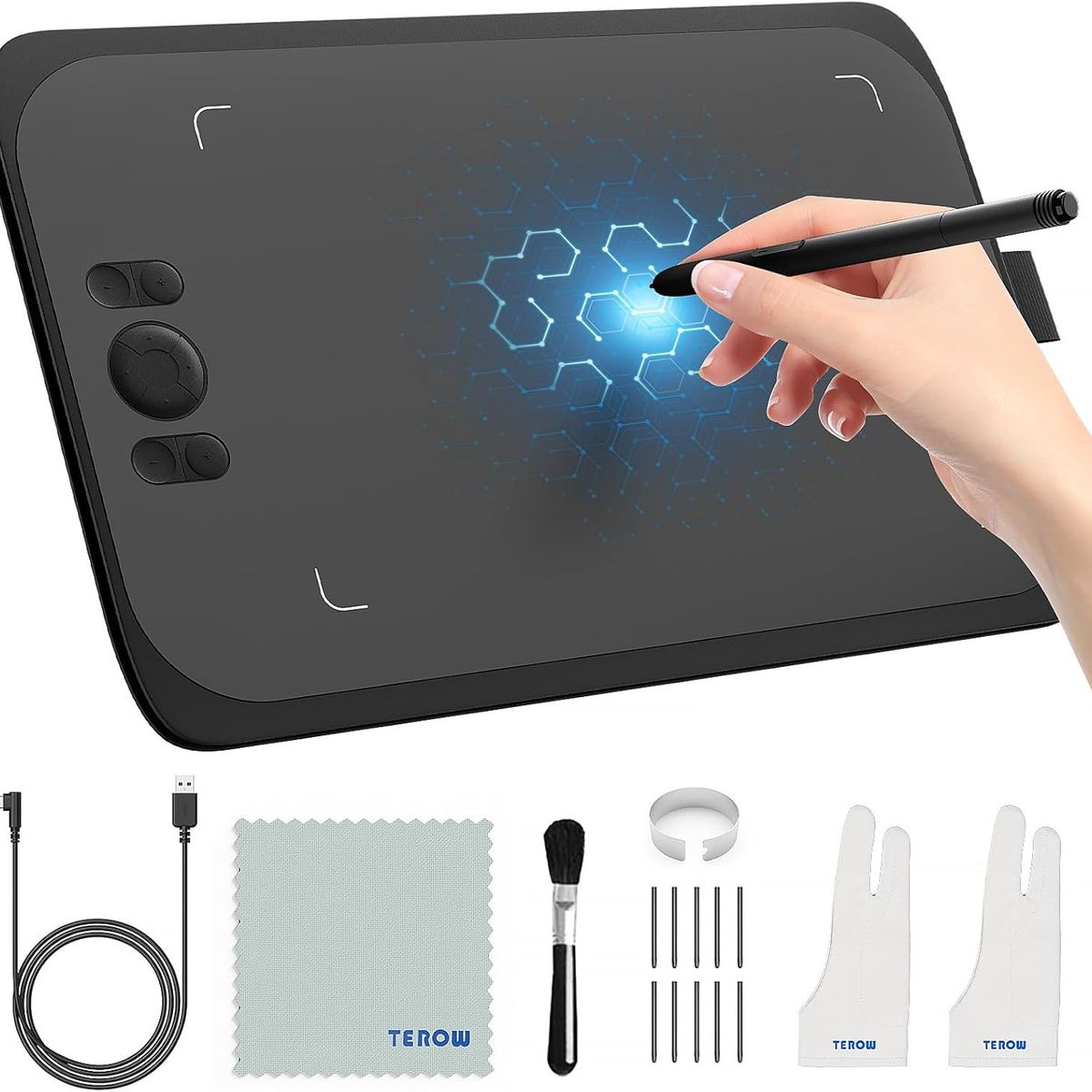 GENERICO - Tableta Gráfica Digitalizadora Panel 10x6pulg Ugee M808 Android PC + Accesorios