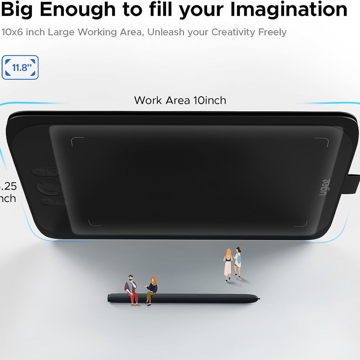 GENERICO - Tableta Gráfica Digitalizadora Panel 10x6pulg Ugee M808 Android PC + Accesorios