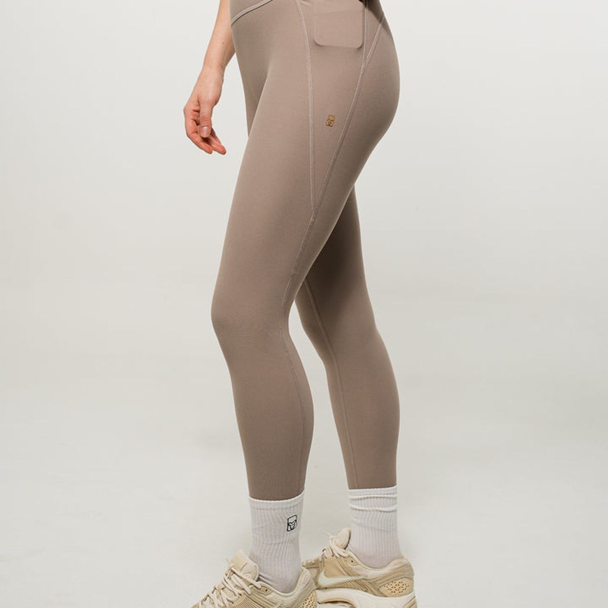 NO RULES - Lycra Larga Pretina Alta Mocca
