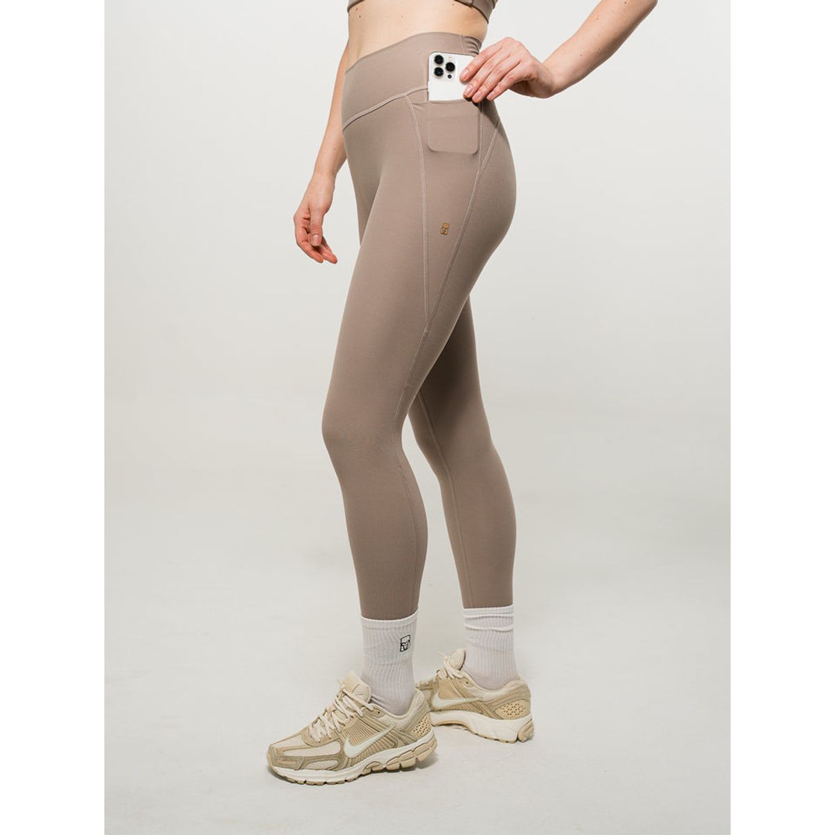 NO RULES - Lycra Larga Pretina Alta Mocca
