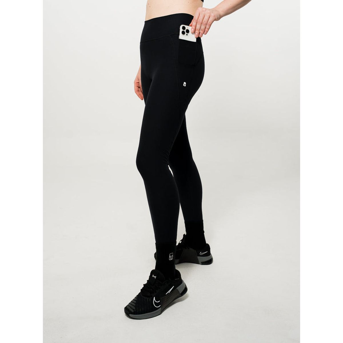 NO RULES - Lycra Larga Pretina Alta Negra