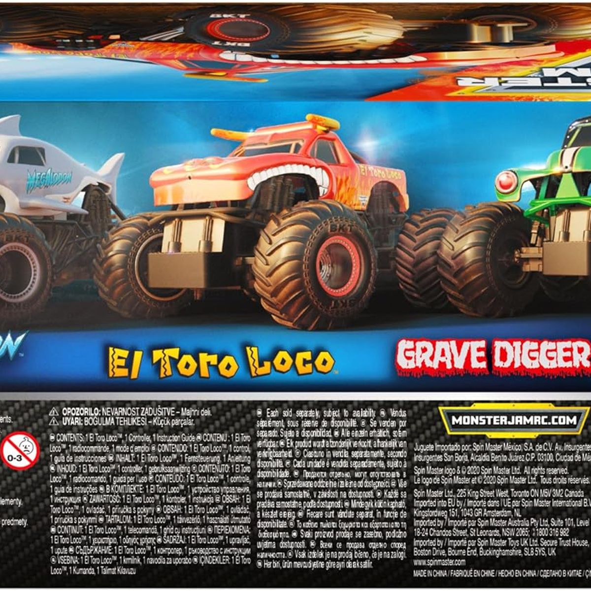 SPIN MASTER - Carro A Control Remoto El Toro Loco Monster Jam Spin Master
