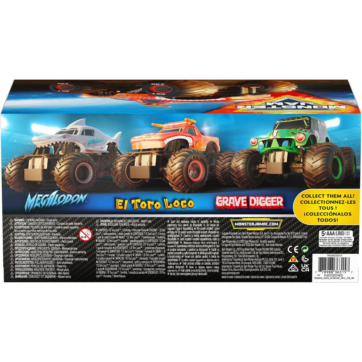 SPIN MASTER - Carro A Control Remoto El Toro Loco Monster Jam Spin Master