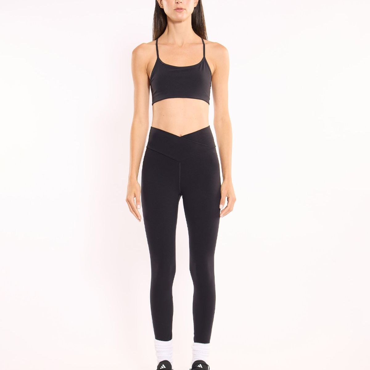 ATMOS - Leggins Pretina Cruzada Aerius Skin  Para Mujer Negro Atmos