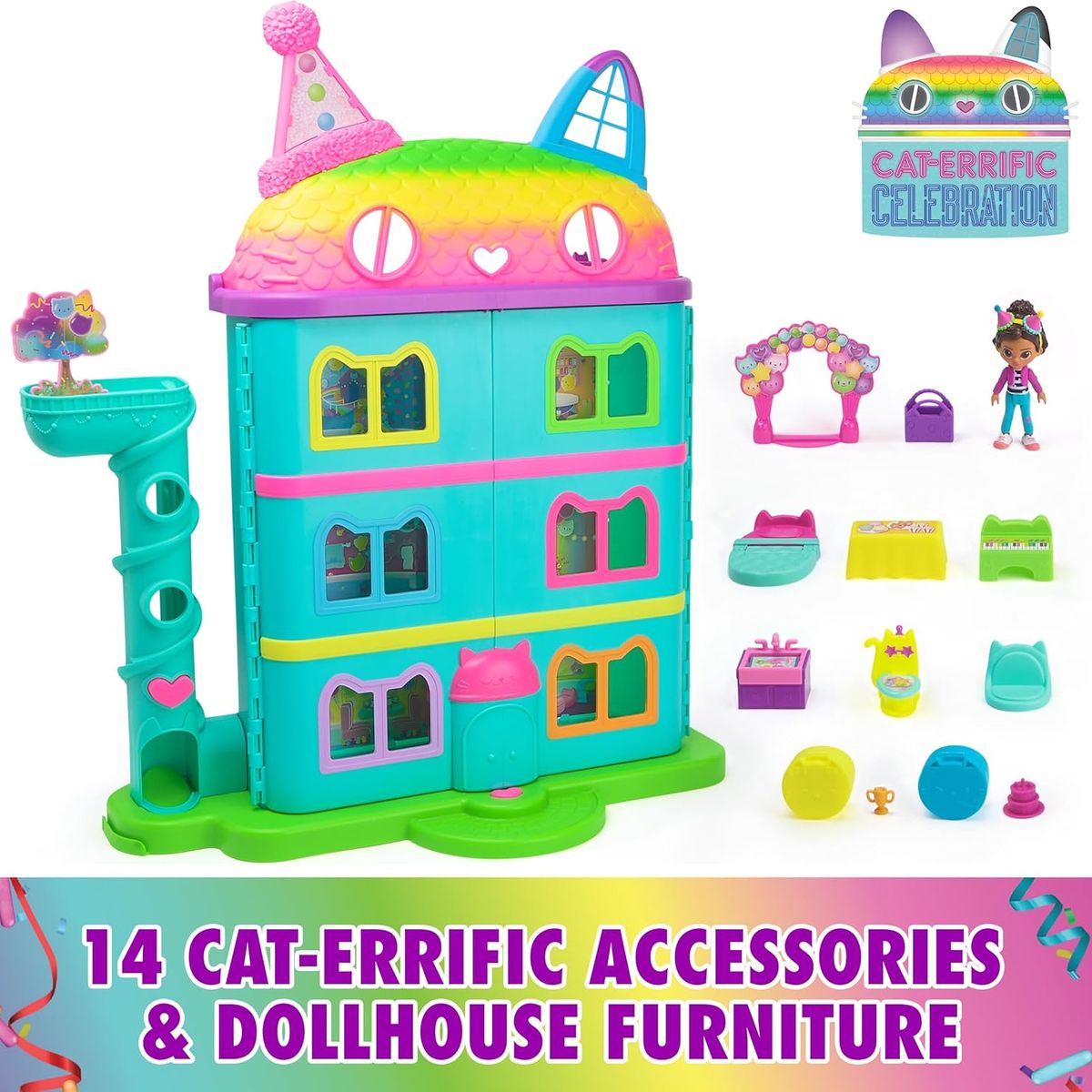 SPIN MASTER - Nueva Casa de Muñecas de Gabbys Dollhouse Celebración