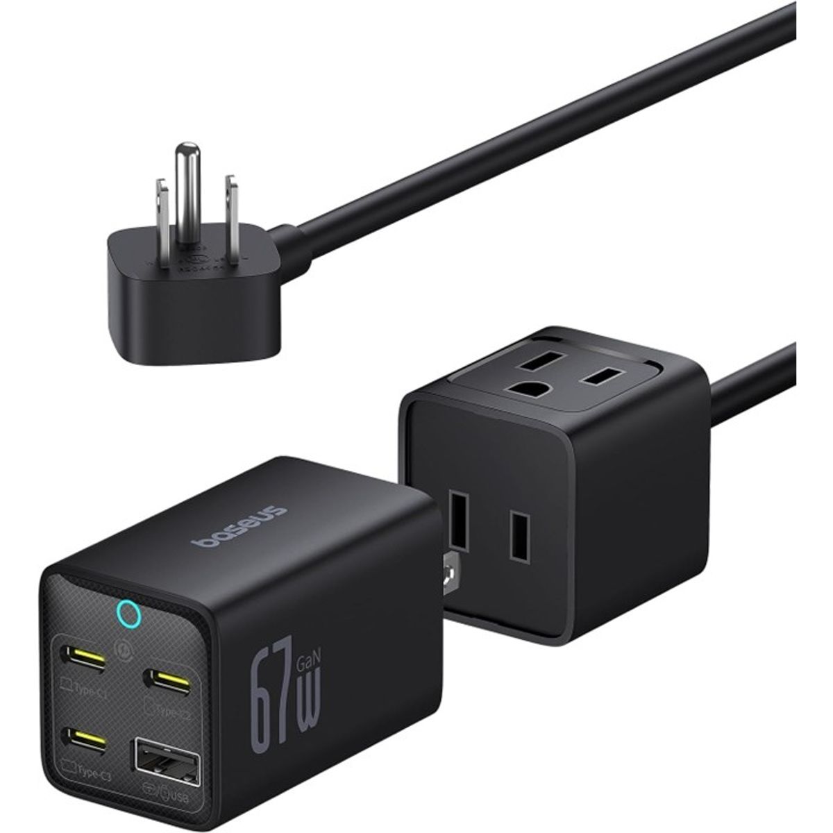 BASEUS - Baseus Baseus PowerCombo Mini  67 W, cargador USB-C 5 en 1