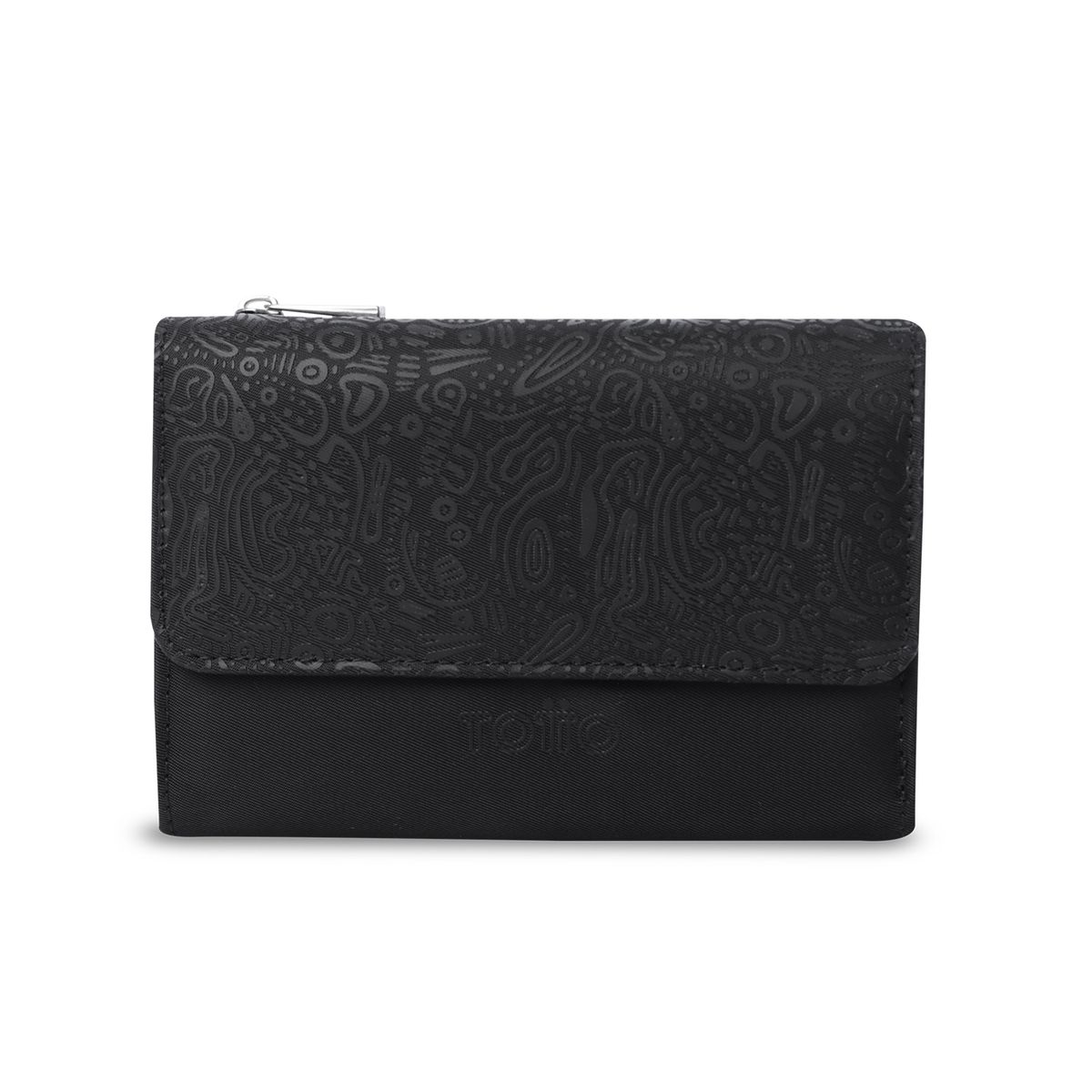 TOTTO - Billetera Montana Con Protección Rfid Negro Para Mujer Totto