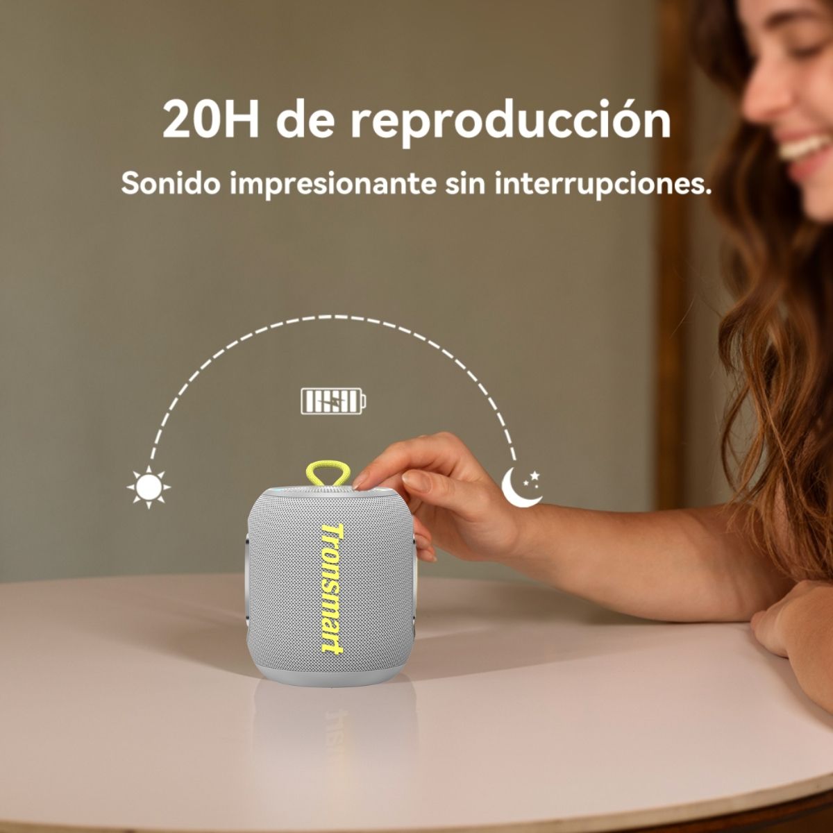 TRONSMART - Tronsmart T8 Mini Parlante Bluetooth 360 Portátil Ipx7 20h