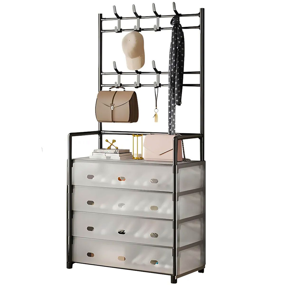 ONE PIXEL - Organizador Zapatero 4 Niveles Perchero Colgador Moderno Estante Para Hogar