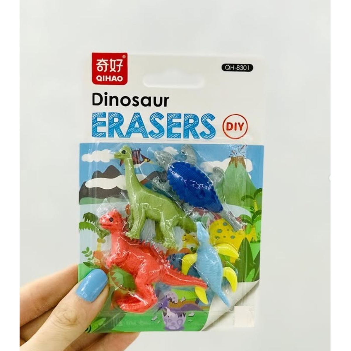 GENERICO - Set De Borradores Dinosaurios Armables Qihao 4 Piezas