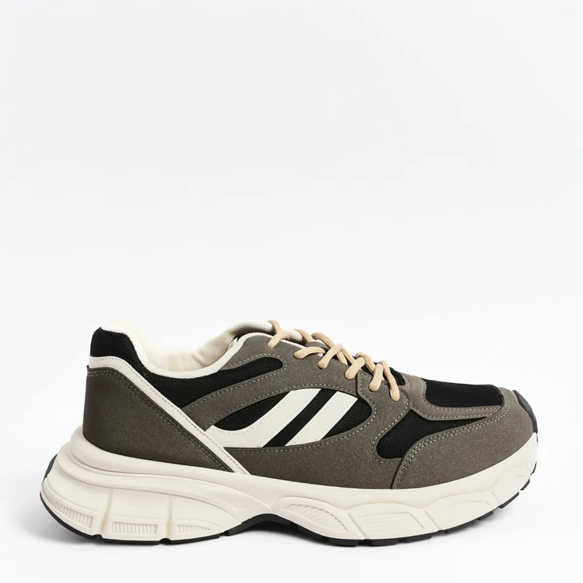 KOAJ - KOAJ Tenis grises de plataforma con cortes y detalles en mal Hombre