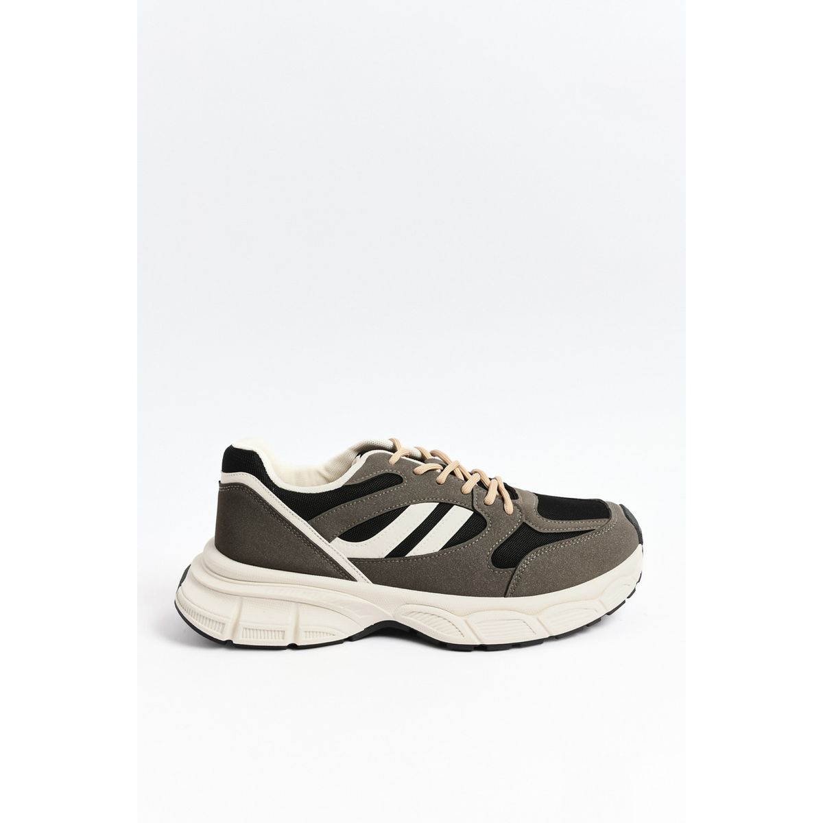 KOAJ - KOAJ Tenis grises de plataforma con cortes y detalles en mal Hombre